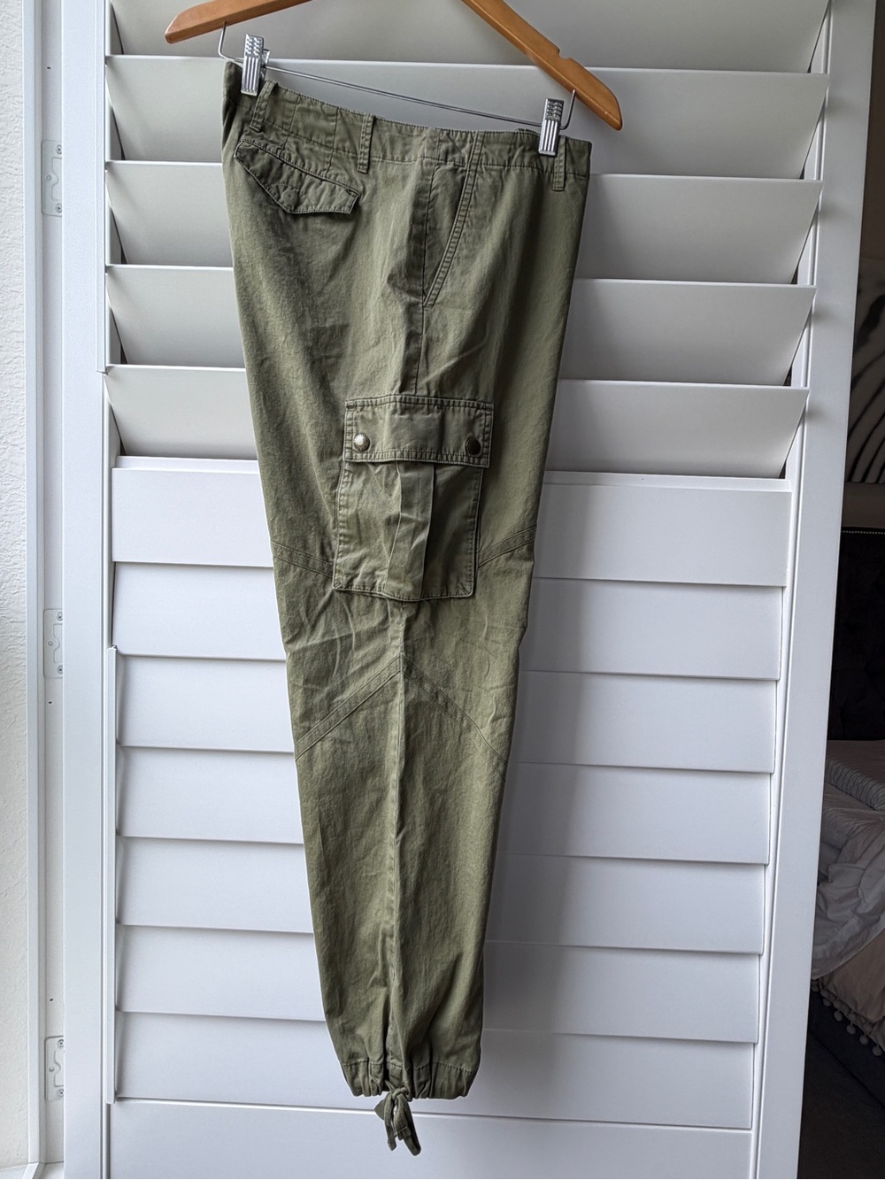 Ralph Lauren Olive Green Cargo Pants with Drawstring Ankles | sz 10